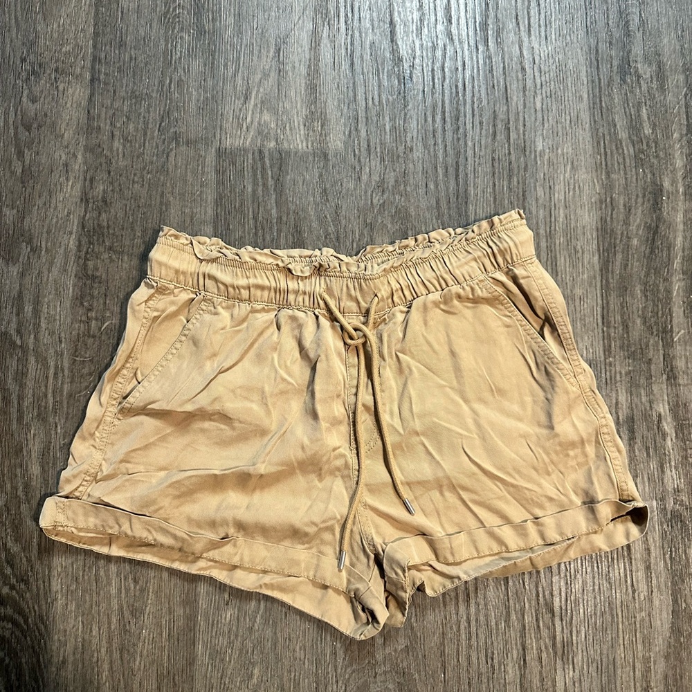LOFT High Waist Tan Shorts